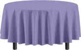 Round Lavender Plastic Table Covers | 6 Pack